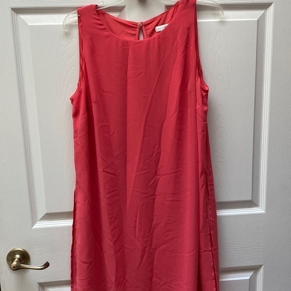 Y London Times solid pink sleeveless lined regular size dress 12 - Picture 1 of 3